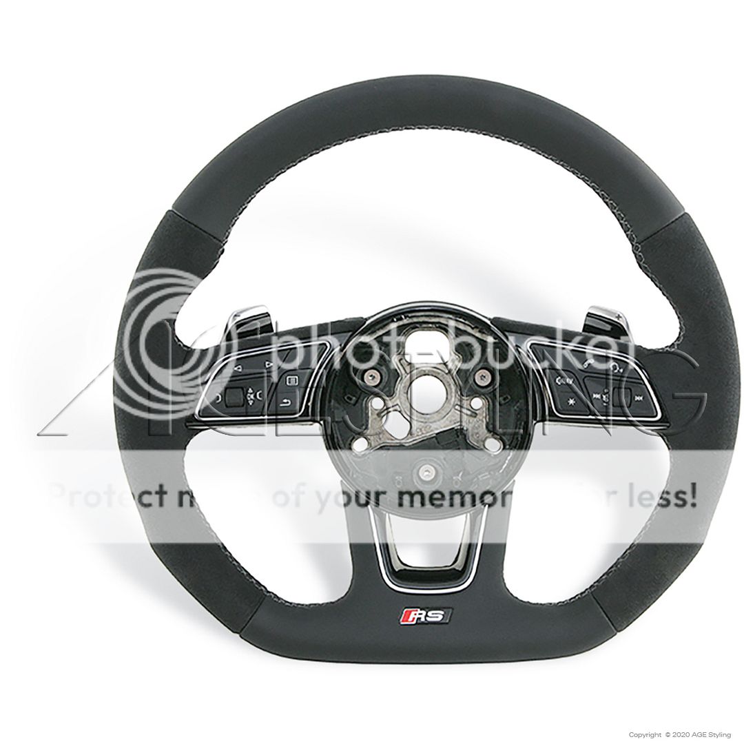 AUDI RS3 RS5 8V Quattro STronic Flat Bottom ALCANTARA Steering Wheel 2015>2020 eBay